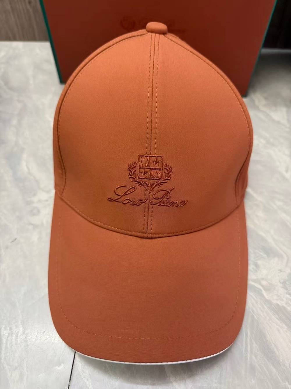 Loro Piana Plaid-Lined Bucket Hat in Cream and Rust